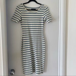 Mikarose Light Blue Stripe Dress XS